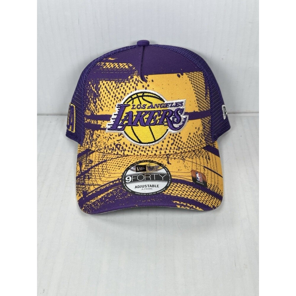 Los Angeles Lakers Snapback Hat Cap Adjustable A-Frame New Era 9FORTY NWT OSFM